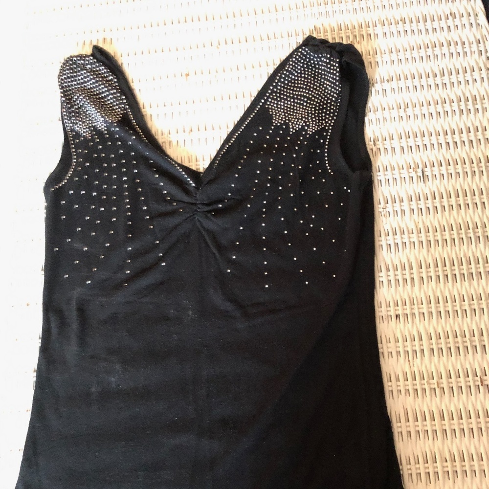 Black sleeveless tank with silver studs - Dynamite